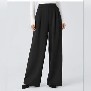 HALARA Black High Waiste Wide-Leg Women's Pants
